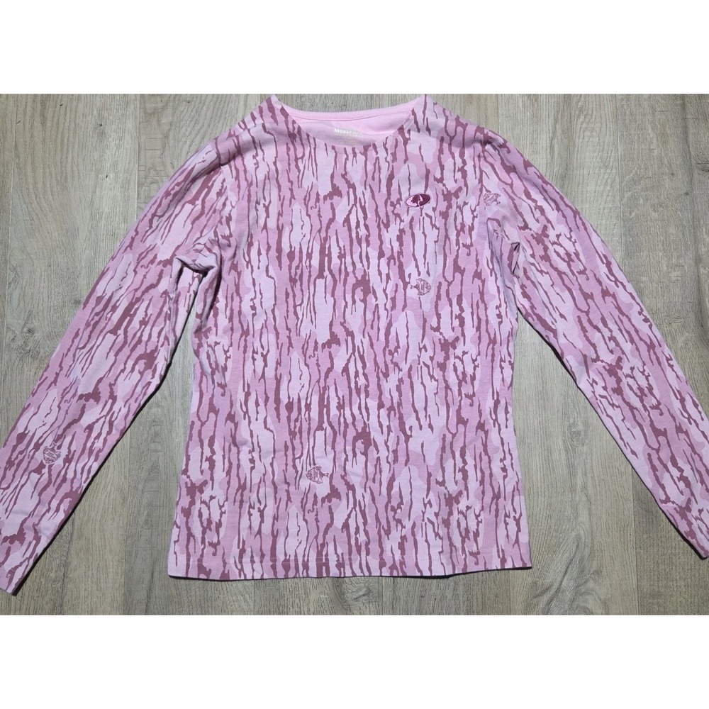 Mossy Oak Women's Medium Pink Camo Long Sleeve Stretch Hunting Shirt